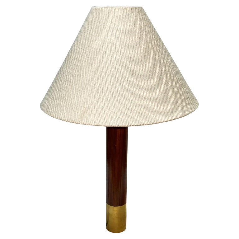 Brass Básica M2 Table Dimmer Lamp by Santiago Roqueta For Santa & Cole w/ Shade