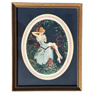 1920's Framed French Artwork "Lovers Message" by Marcel Le Boulte