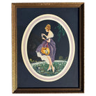 1920's Framed French Artwork "The Daisies Tell" by Marcel Le Boulte