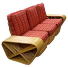 Restored Mid-century10 Strand Square Pretzel Rattan 3-seater Sectional Sofa
