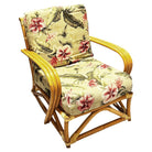 Restored MCM Blond 1949er Rattan 3-Strand Lounge Chair by Heywood Wakefield