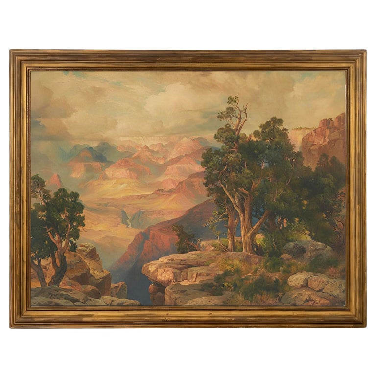 "The Grand Canyon of Arizona, from Hermit Rim Road" 1913 Print by Thomas Moran