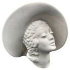 Large Art Deco Hat Lady Bust White Ceramic Planter by Royal Haeger