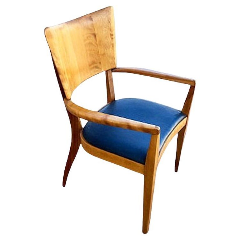Restored Mid-century "Stingray" Birch Armchair Dining Chair by Heywood Wakefield
