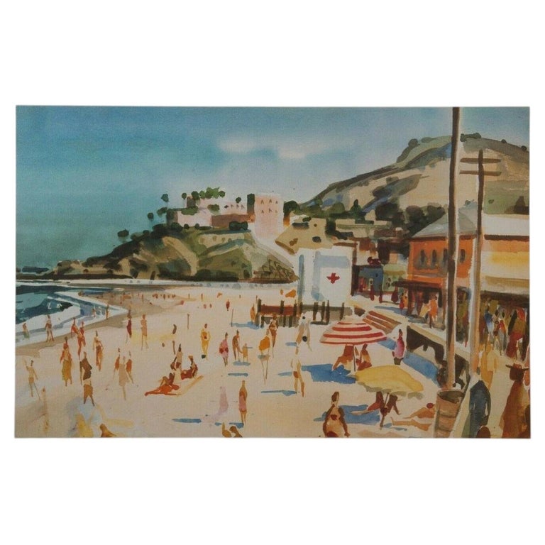 Milford Zornes "Main Beach Laguna" Lithograph Print Limited 13 of 250 Signed