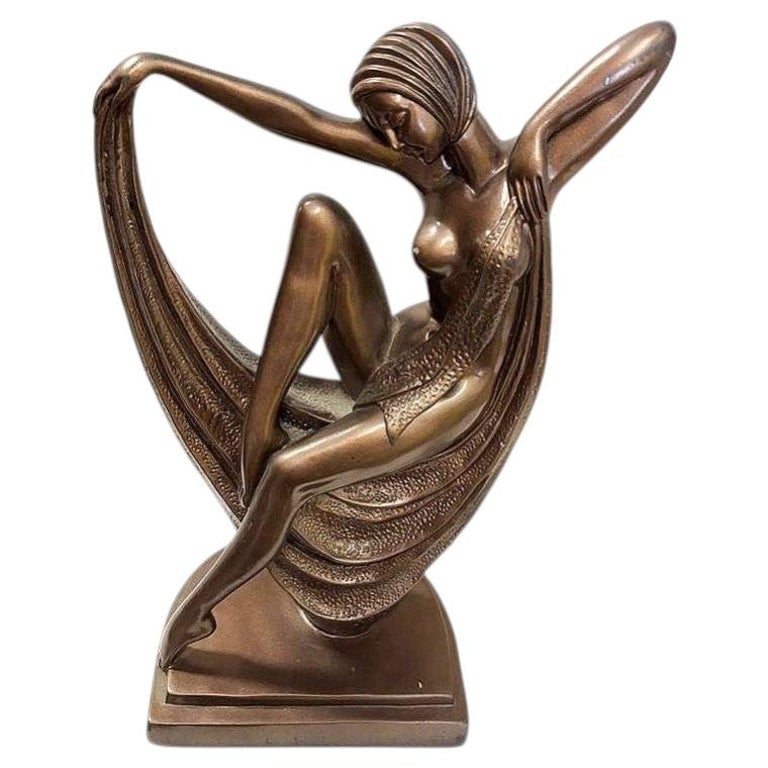 Art Deco Style Nude Flapper Lamp by Crosa for Widdop Bingham & Co Ltd
