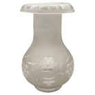 Victorian Frosted Wheel Cut Glass Oil Lamp Fluted Hurricane Shade