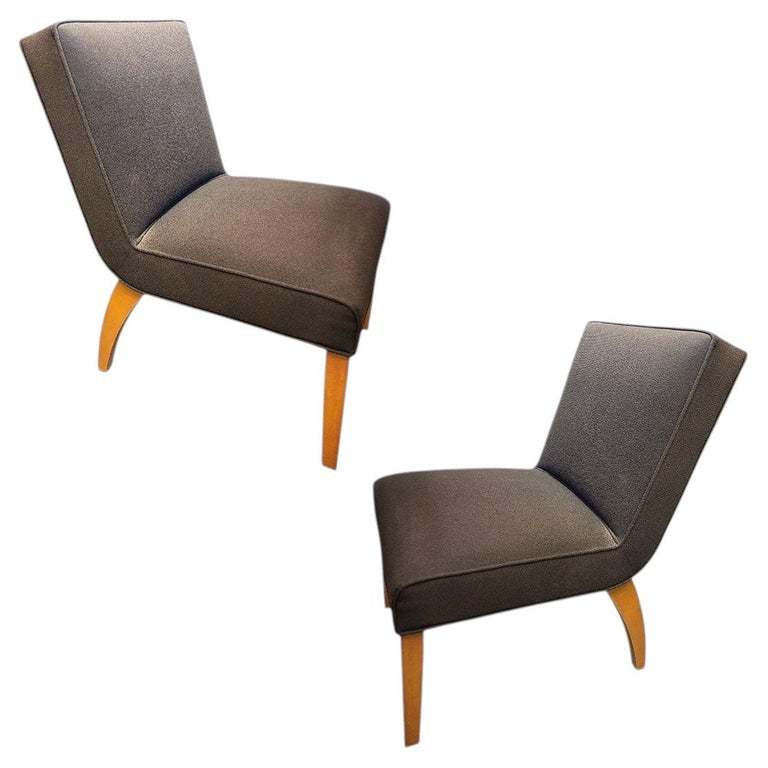 Pair of Mid-Century Thonet Inspired Bentwood Slipper Chairs