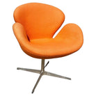 Punmkin Orange Swan Chair in the style of Arne Jacobsen