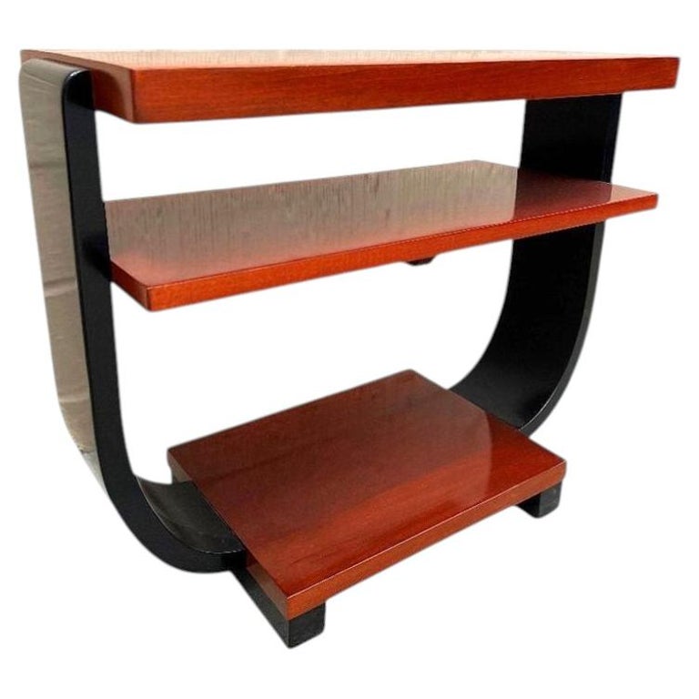 Two-Tone Geometric Art Deco Side Table by Gilbert Rohde for Brown Saltman