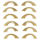 Mid Century Cream & Ivory Trim Bakelite Bridge Drawer Pulls Set of 12