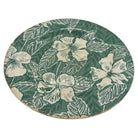 Mid-Century Green Hawaiian Hibiscus Dinner Plate by TEPCO Wallace China