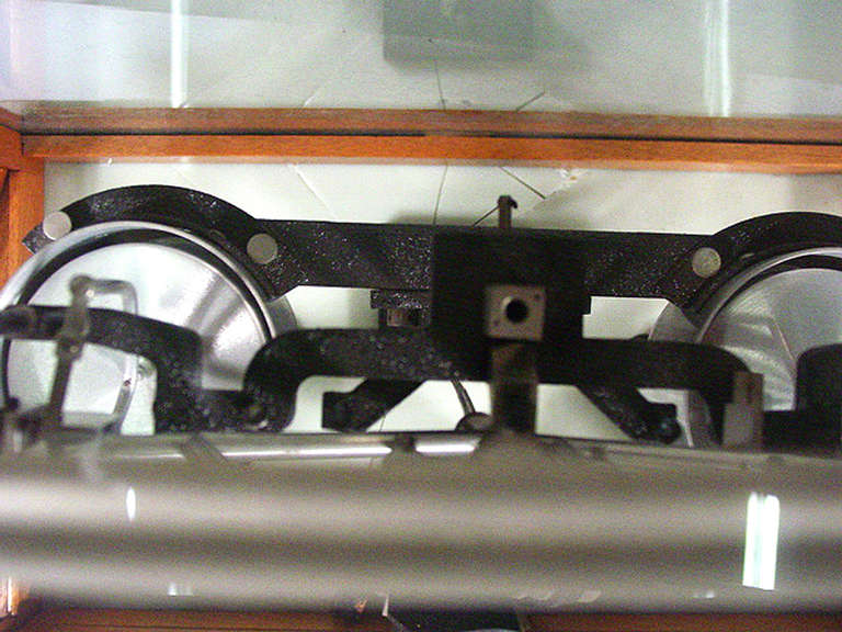 1960 Double-Deck Precision Analytical Balance by Galileo Sartorius in Glass Case