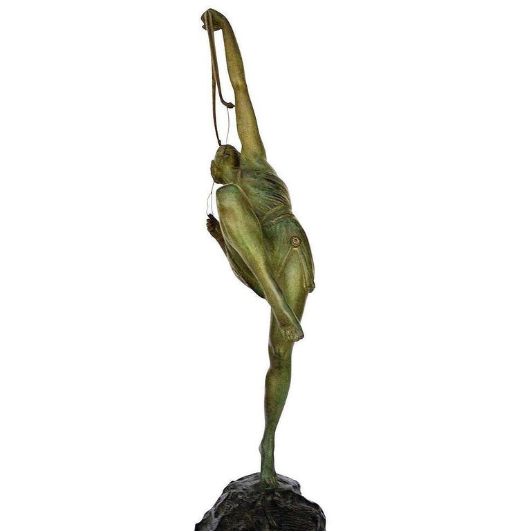 Tireuse A L'arc Bronze Greek Archer Diana Sculpture by Pierre Le Faguays