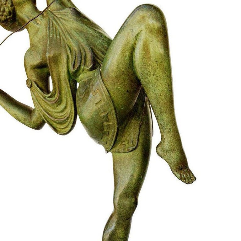Tireuse A L'arc Bronze Greek Archer Diana Sculpture by Pierre Le Faguays