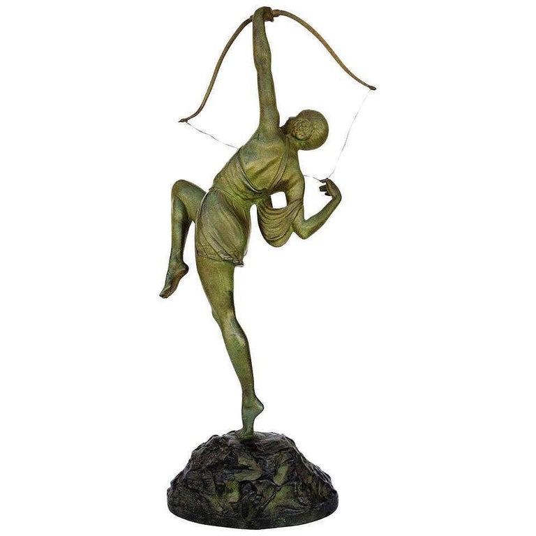 Tireuse A L'arc Bronze Greek Archer Diana Sculpture by Pierre Le Faguays