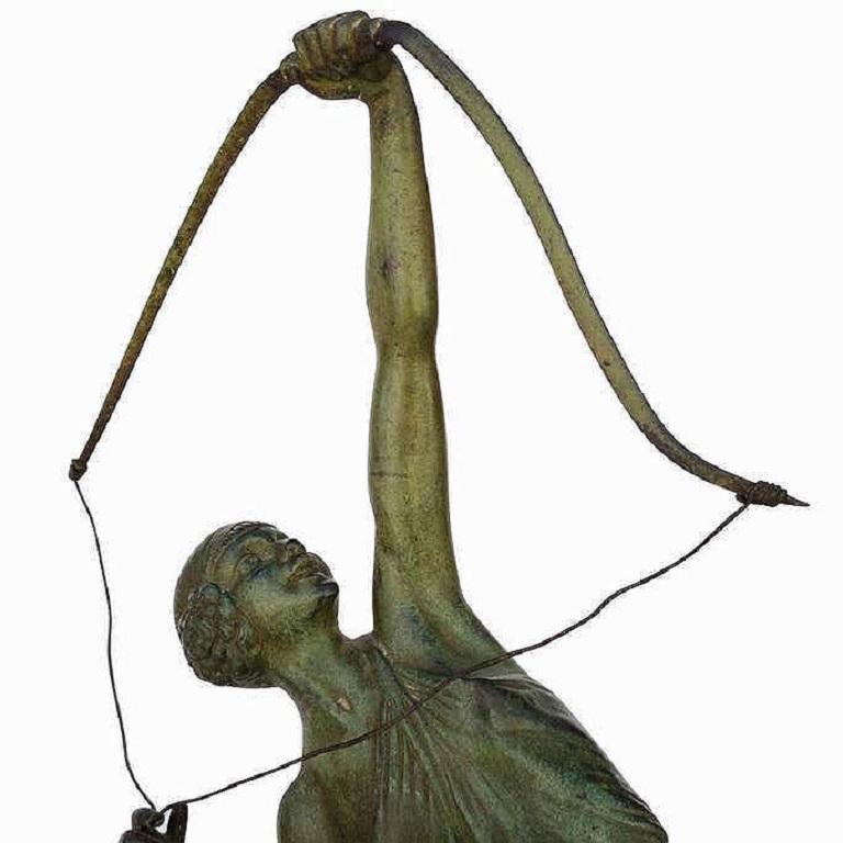 Tireuse A L'arc Bronze Greek Archer Diana Sculpture by Pierre Le Faguays
