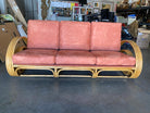 Restored "Double Tear Drop Arm" Rattan Lounge & Sofa Livingroom Set by Tochiku