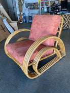 Restored "Double Tear Drop Arm" Rattan Lounge & Sofa Livingroom Set by Tochiku