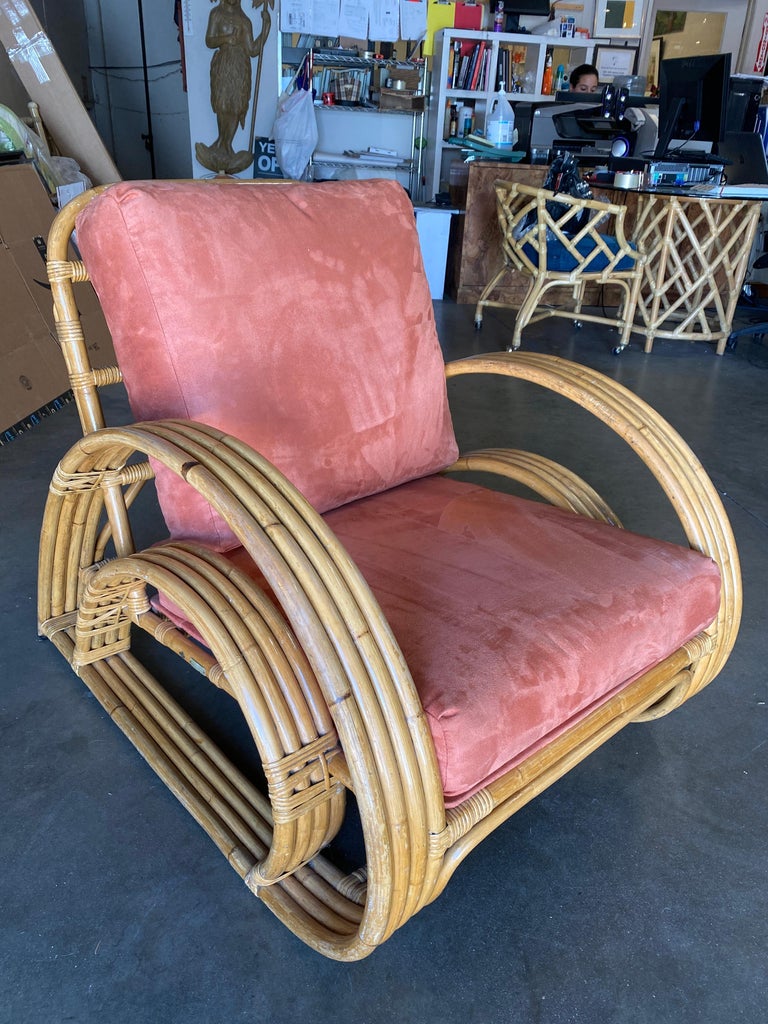 Restored "Double Tear Drop Arm" Rattan Lounge & Sofa Livingroom Set by Tochiku