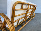 Restored 3/4 Round Pretzel Three-Seat Sofa with Open Base