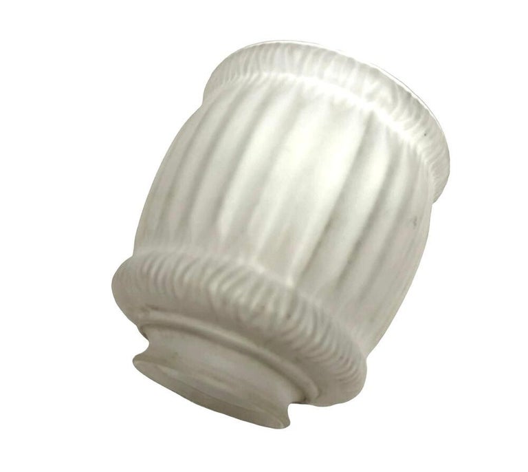 Art Nouveau Lamp Bell Frosted Glass Shade
