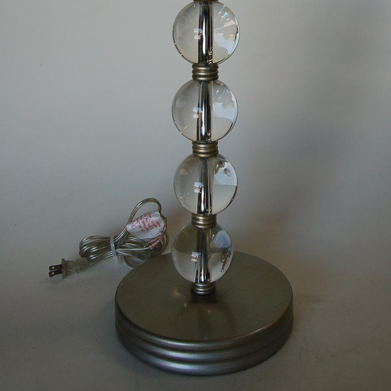 Stacked Crystal Five Ball Table Lamp